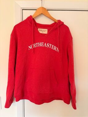 Reddish Pink "NORTHEASTERN" Pullover Hoodie